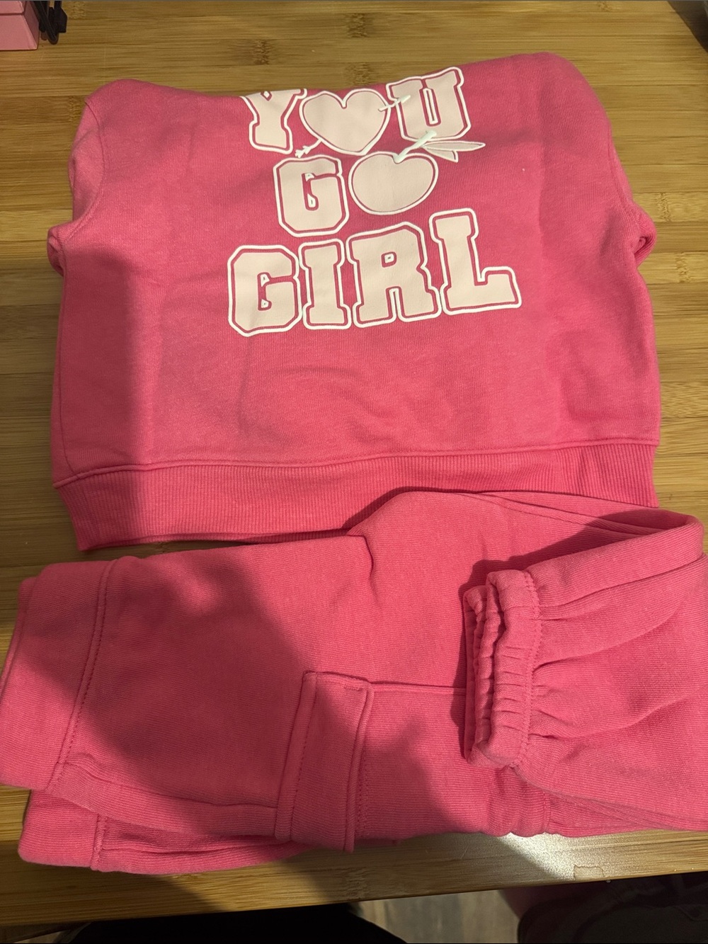 Carter's Hot Pink 'You Go Girl' Sweatpants & Top Set
